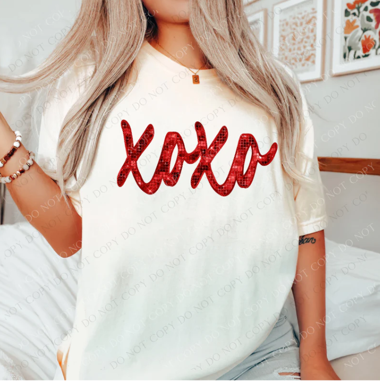 XOXO Bling DTF Print