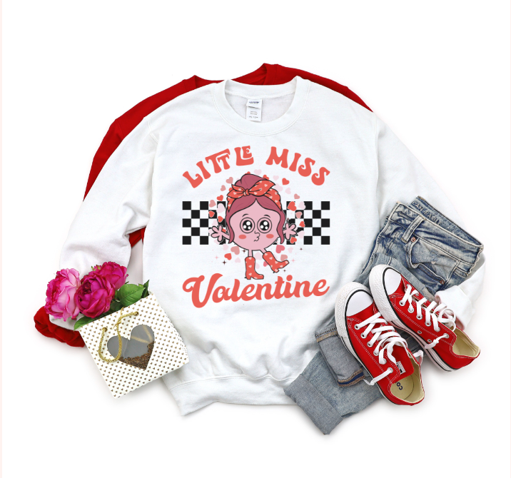 Little Miss Valentine DTF Print