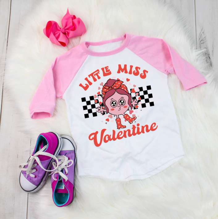 Little Miss Valentine DTF Print