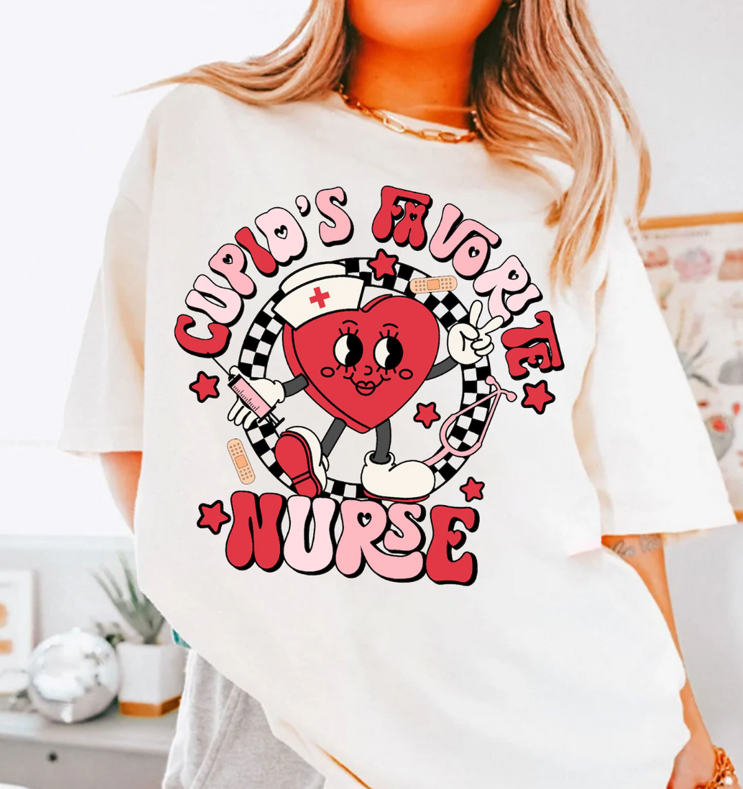 Cupid's Favorite Nurse DTF Print