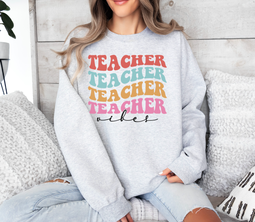 Teacher x4 Vibes DTF Print