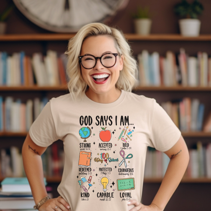 God Says I am 100 Days DTF Print