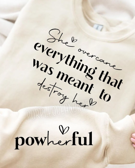 She Overcame Everything Set DTF Print