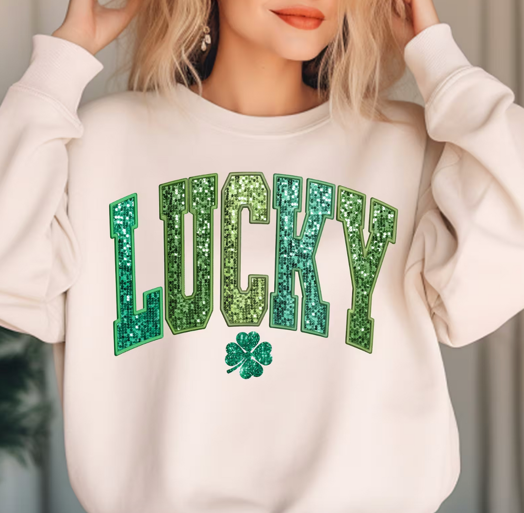 Lucky Faux Sequin DTF Print