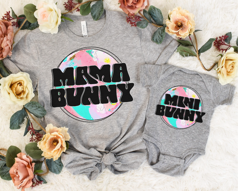 Mama and Mini Bunny DTF Print