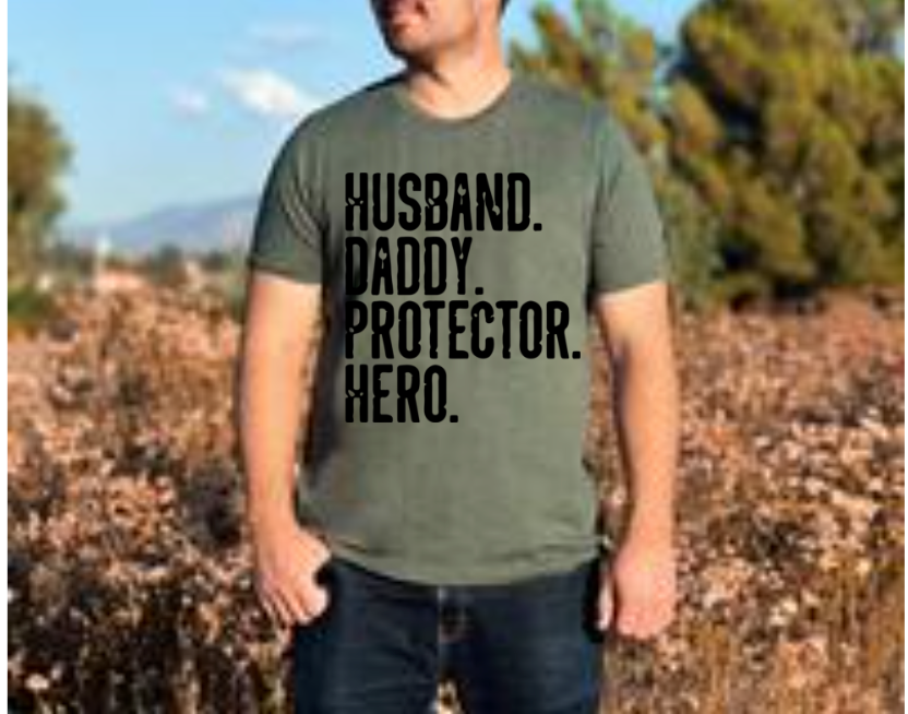 Husband Daddy Protector Hero DTF Print