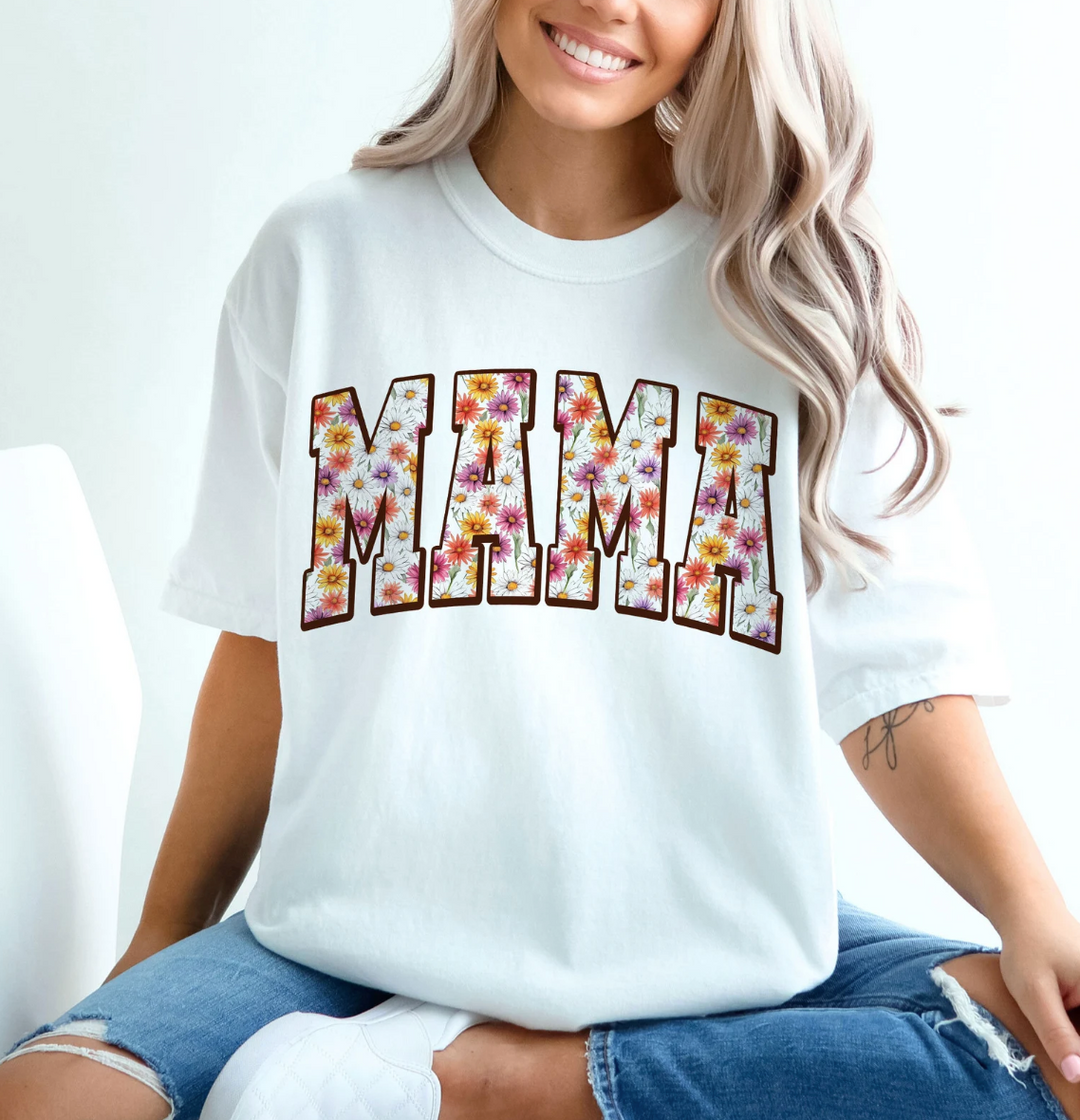 Mama Floral Groovy DTF Print