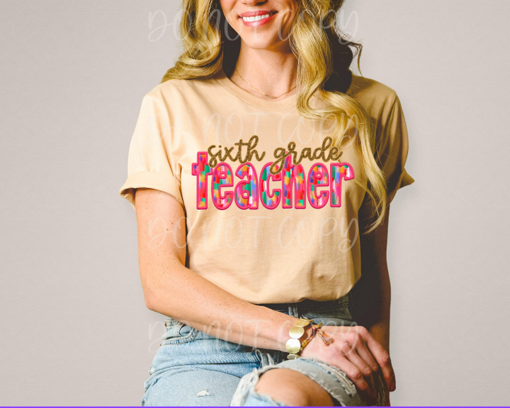 Teacher Grade Brushstroke DTF Print