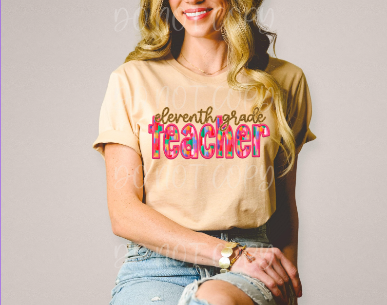 Teacher Grade Brushstroke DTF Print