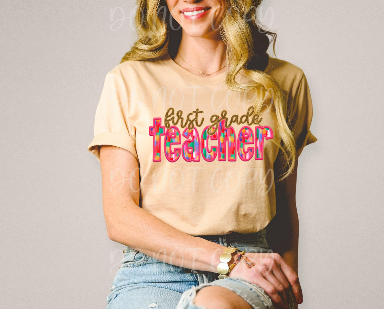 Teacher Grade Brushstroke DTF Print