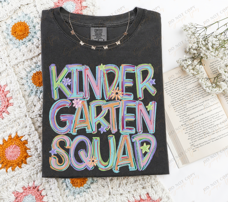 Back To School Squad Tilted Words DTF Print