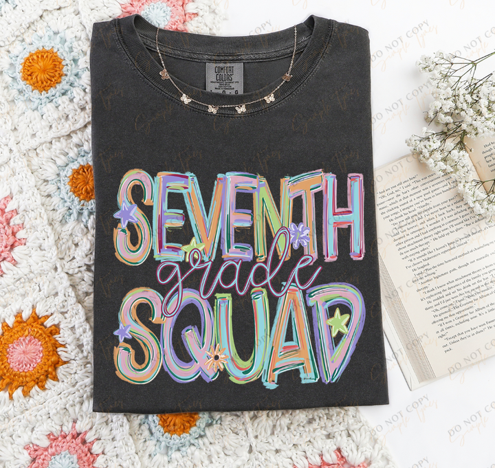 Back To School Squad Tilted Words DTF Print