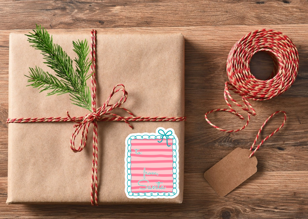 Christmas Gift Tag Sticker Sheet