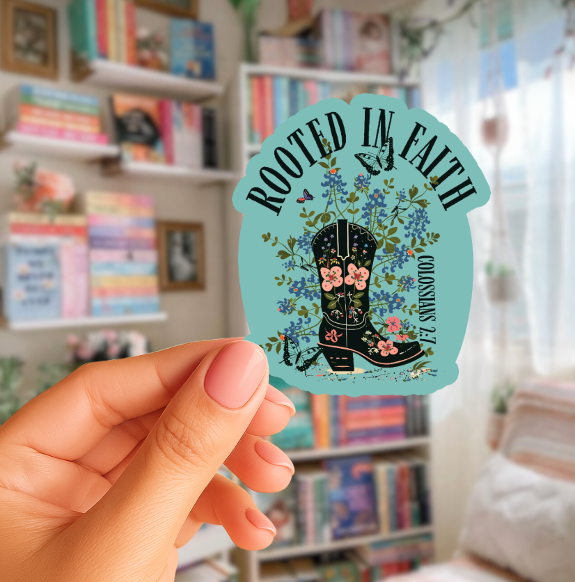 Rooted In Faith Die Cut Stickers