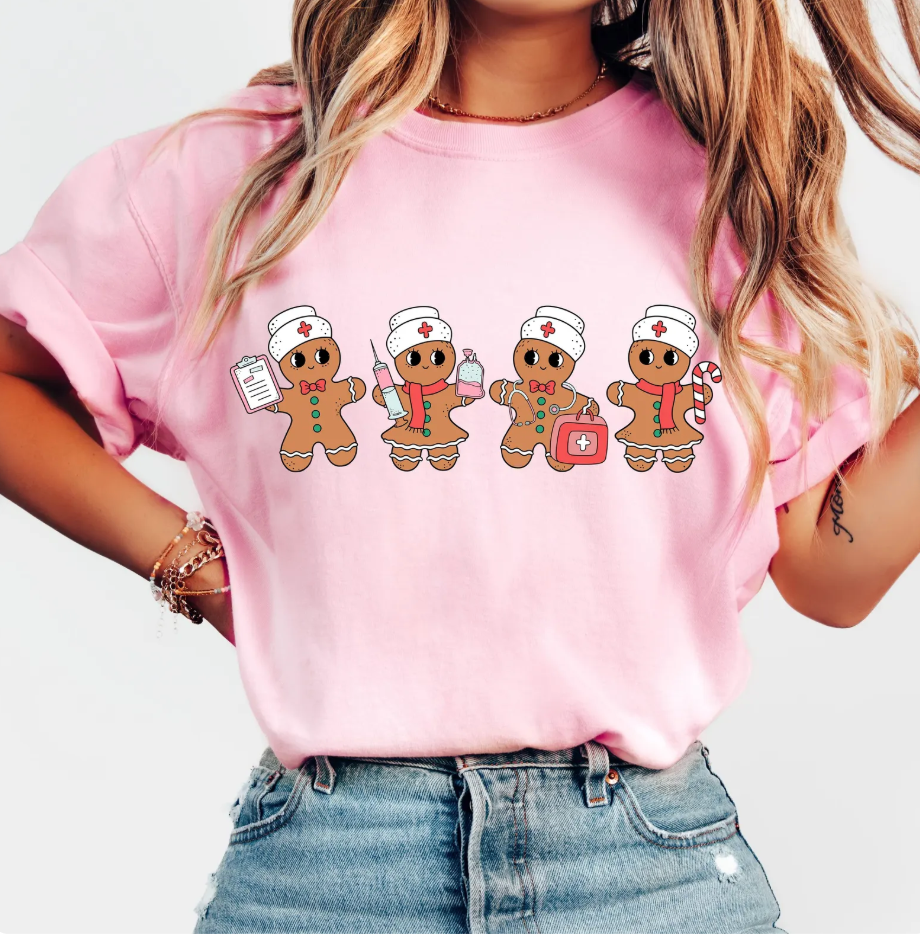 Gingerbread Nurses DTF Print