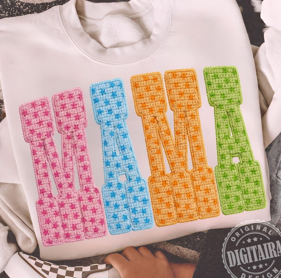 Mama Faux Yarn DTF Print