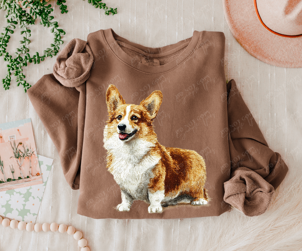 Needlepoint Pets DTF Print