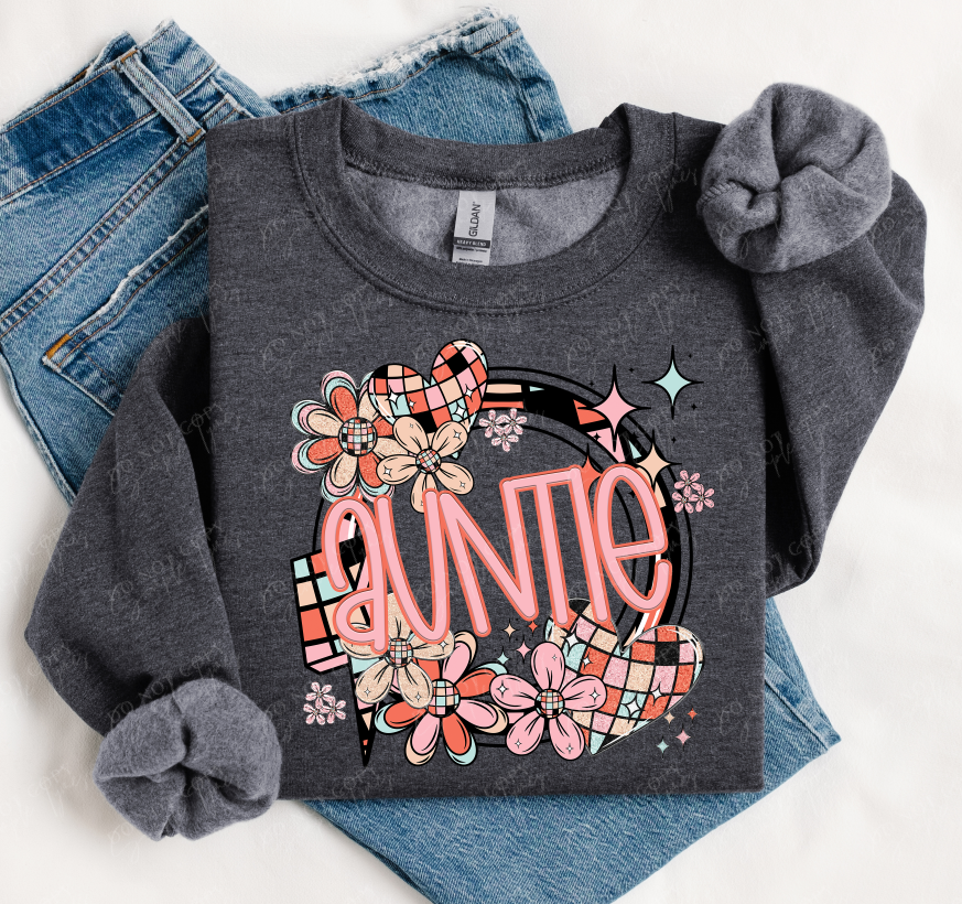 Daisy Heart Names DTF Print