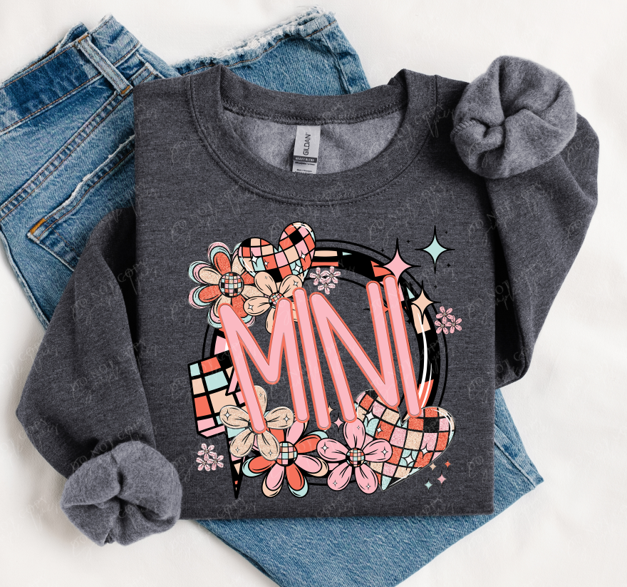 Daisy Heart Names DTF Print