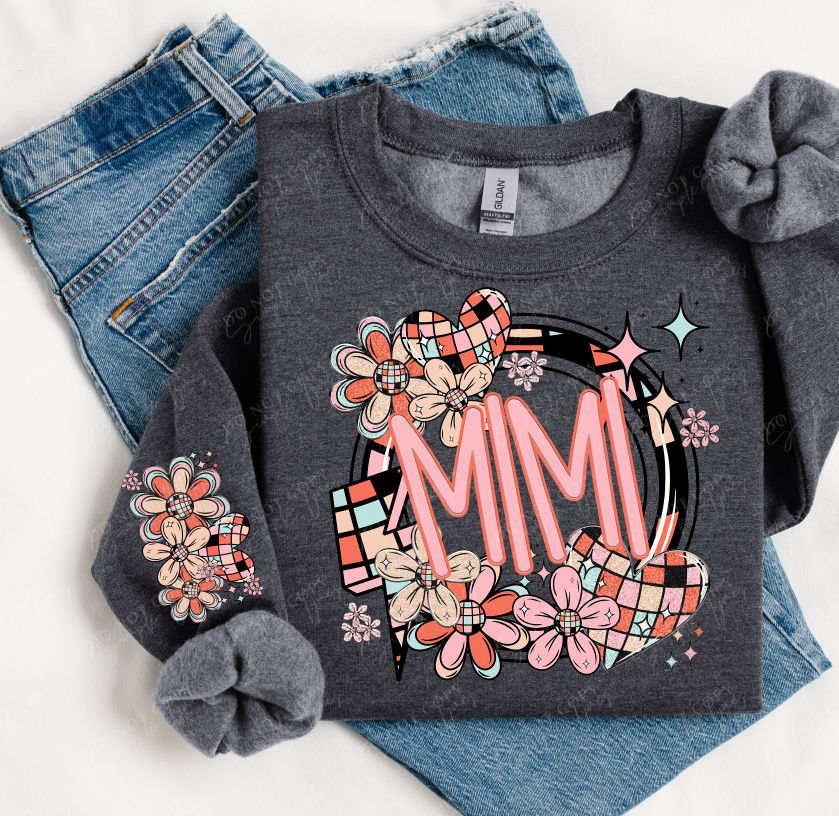 Daisy Heart Names DTF Print