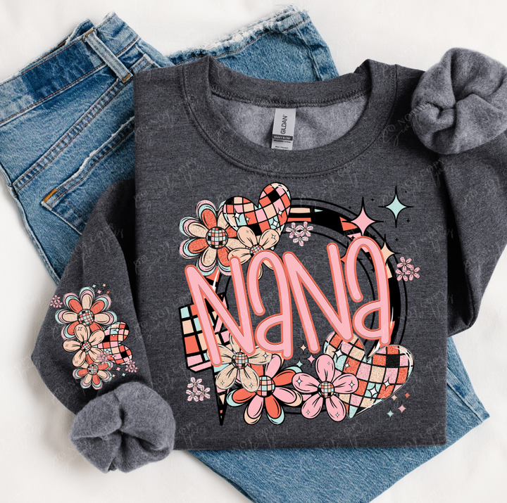 Daisy Heart Names DTF Print