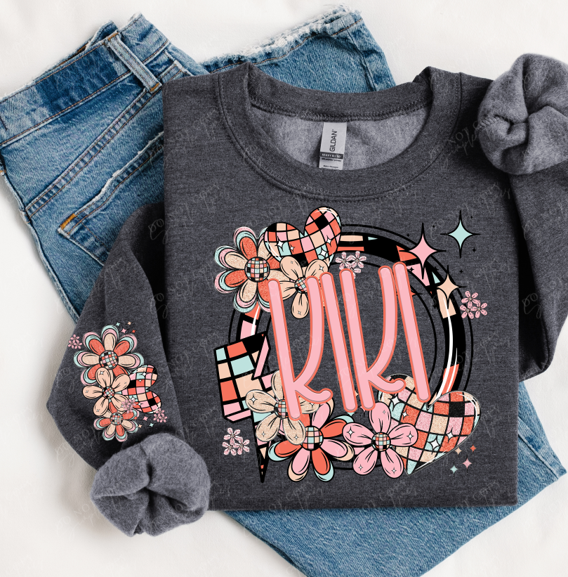 Daisy Heart Names DTF Print