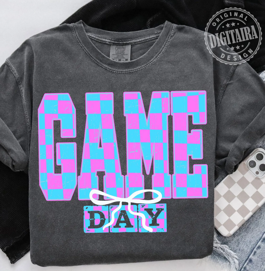 Game Day Checkered DTF Print