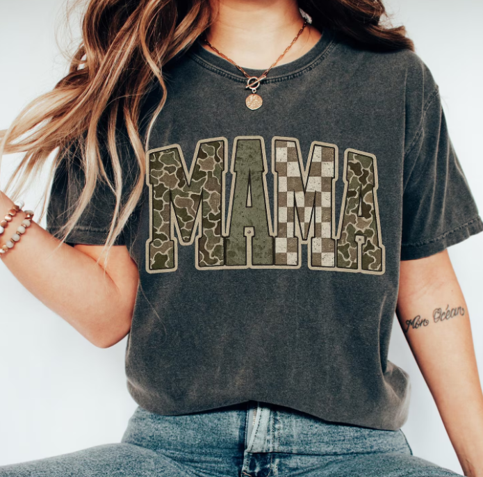 Camo Mama DTF Print