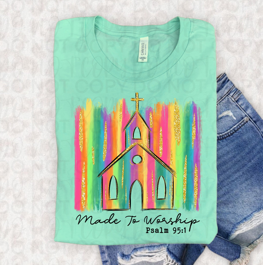 Made to Worship Brushstroke DTF Print