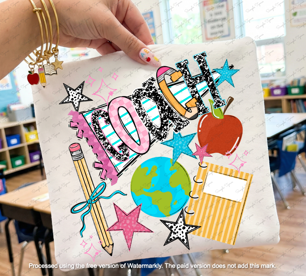 Back to School Name Pennant DTF Print
