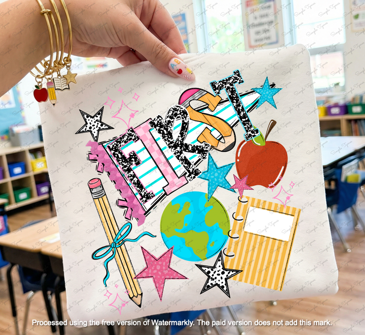 Back to School Name Pennant DTF Print