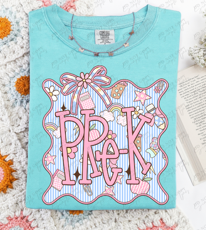 Seersucker Grade Frames Grade Levels Back Print ONLY DTF Print