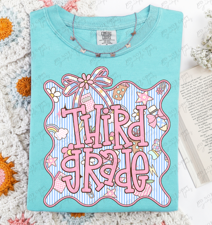 Seersucker Grade Frames Grade Levels Back Print ONLY DTF Print