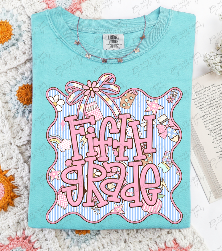 Seersucker Grade Frames Grade Levels Back Print ONLY DTF Print