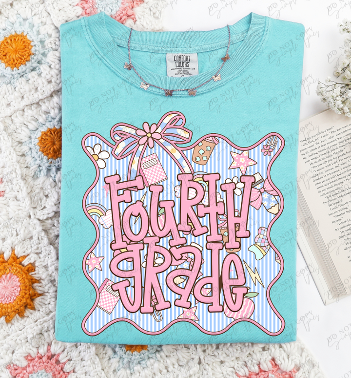 Seersucker Grade Frames Grade Levels Back Print ONLY DTF Print