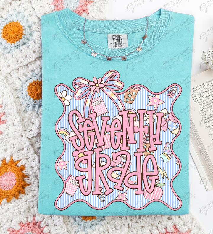 Seersucker Grade Frames Grade Levels Back Print ONLY DTF Print