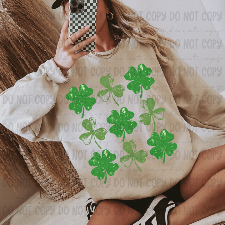 Shamrock Grunge DTF Print