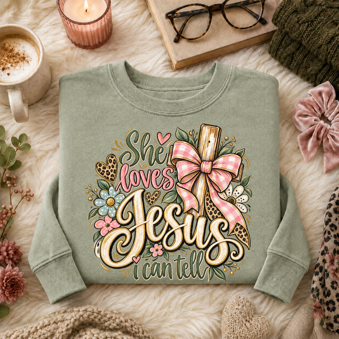 She Loves Jesus I Can Tell DTF Print