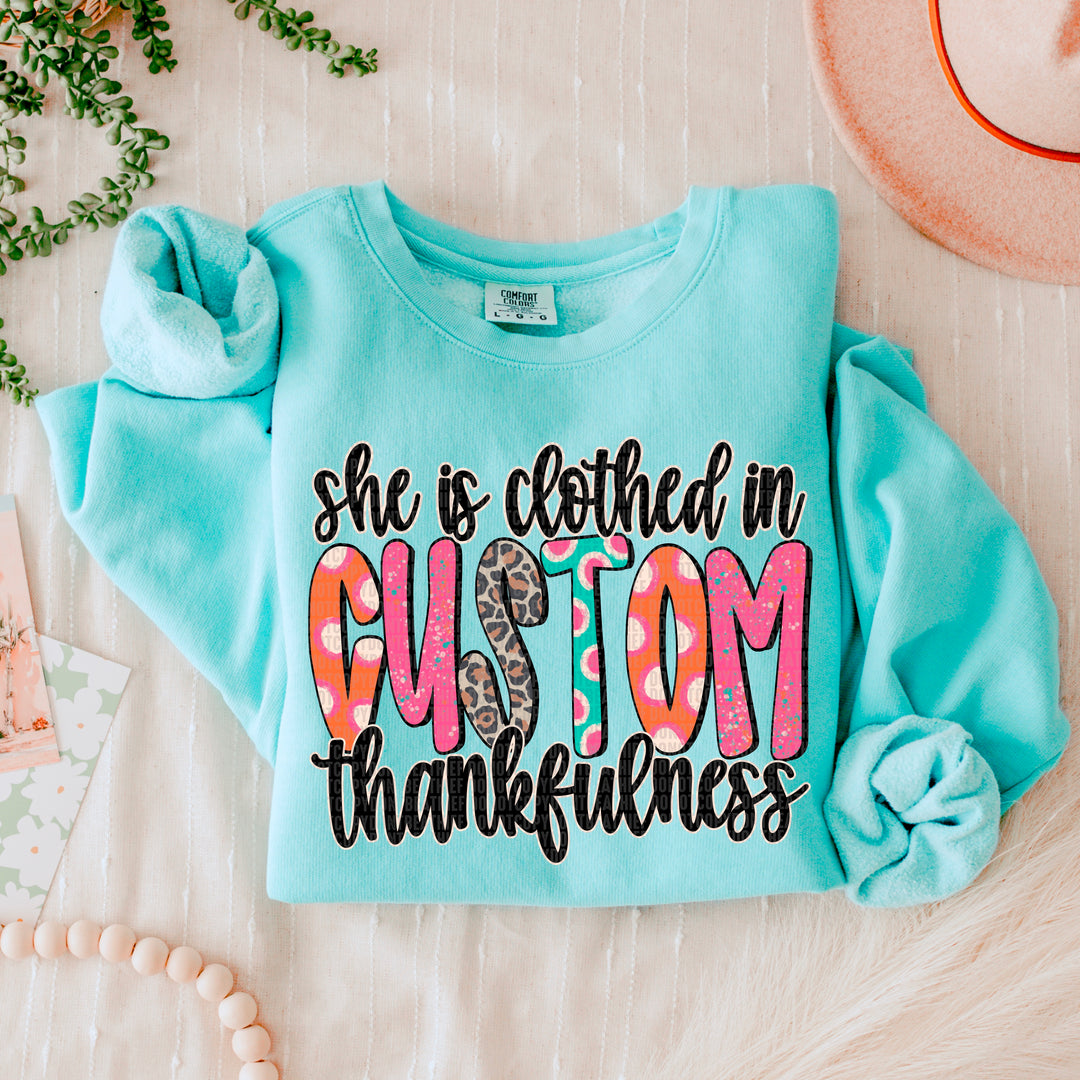 She is Clothed in Thankfulness Digital Creation/Mockup Fee ONLY - No Prints - No Digitals