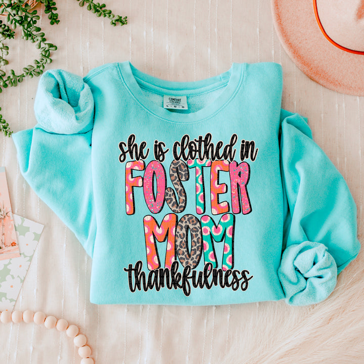 She Is Clothed In Thankfulness Titles DTF Print