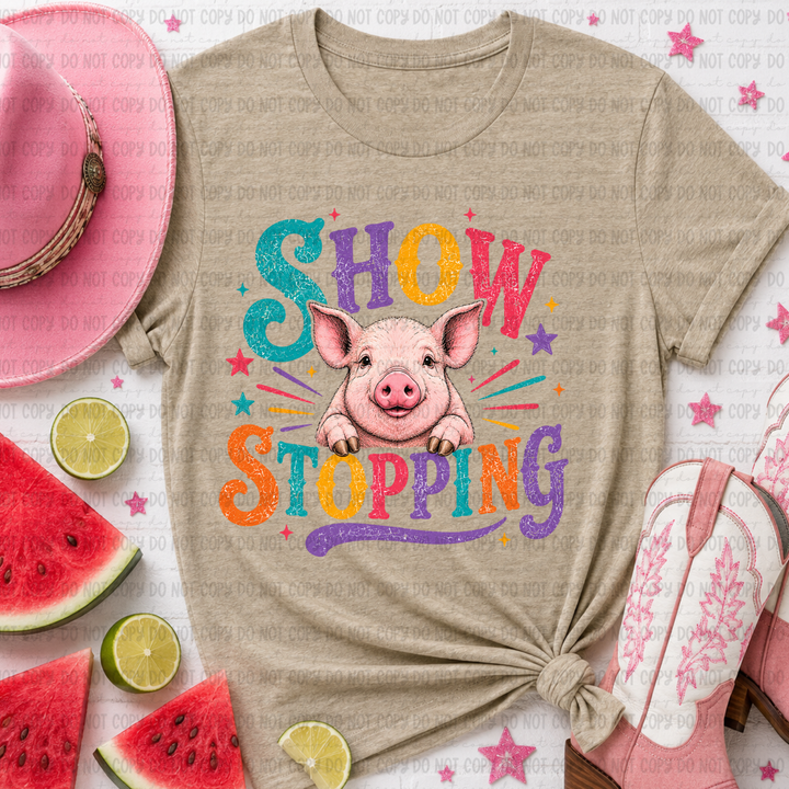 Show Stopping Pig DTF Print