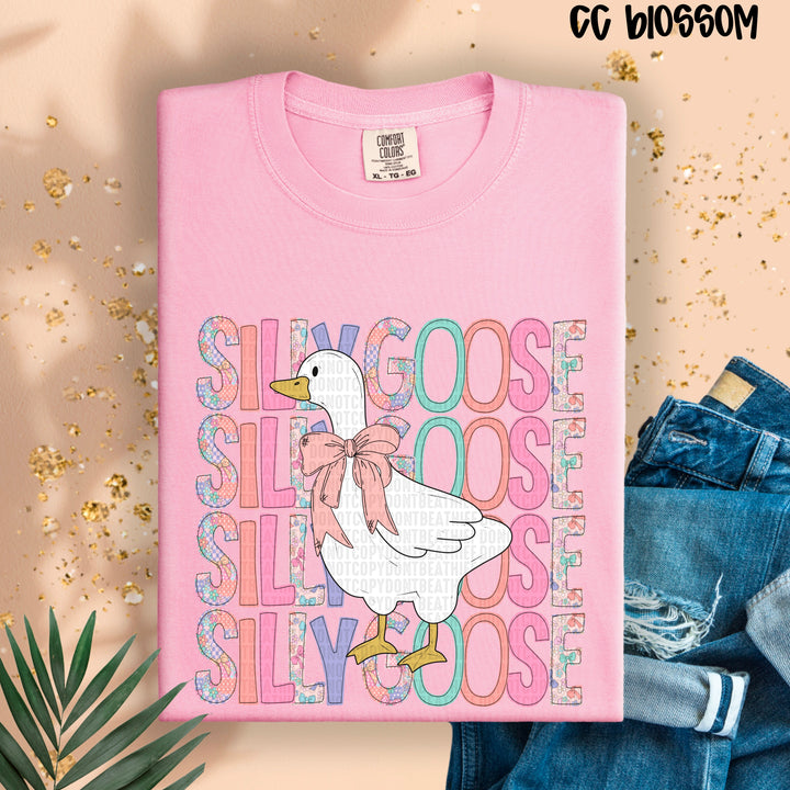 Silly Goose Bows Flowers DTF Print