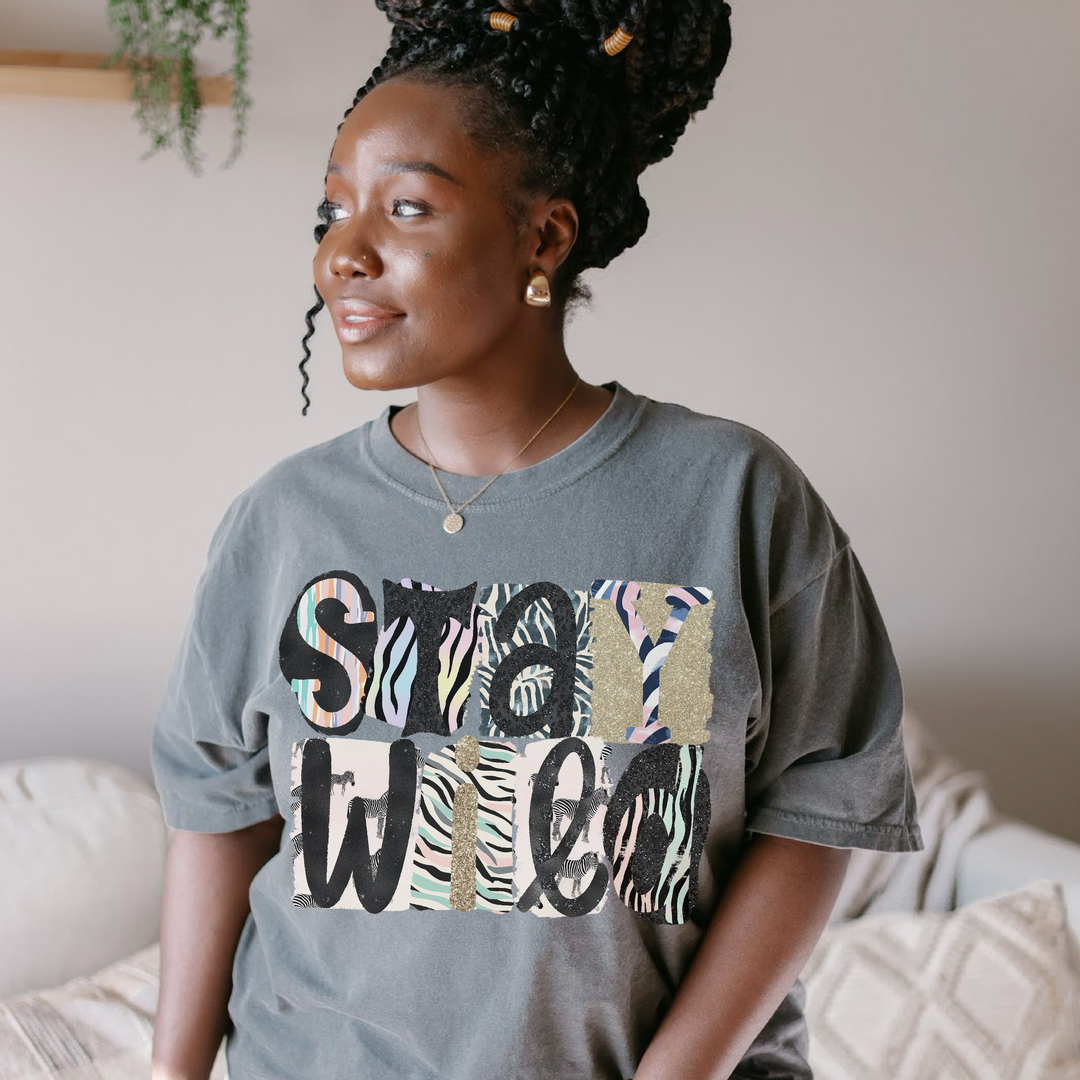 Stay Wild Zebra DTF Print