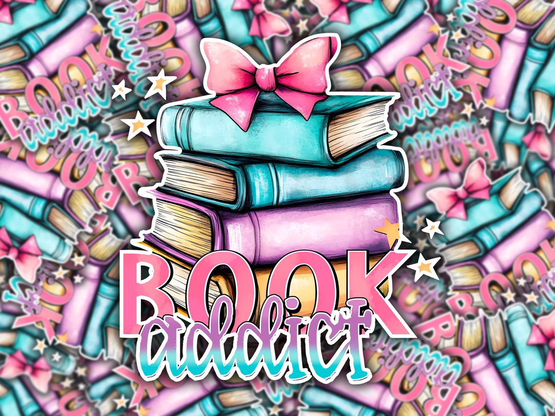 Book Addict Die Cut Stickers