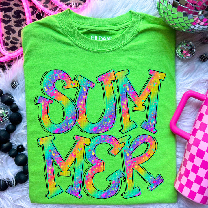Summer Glitter DTF Print