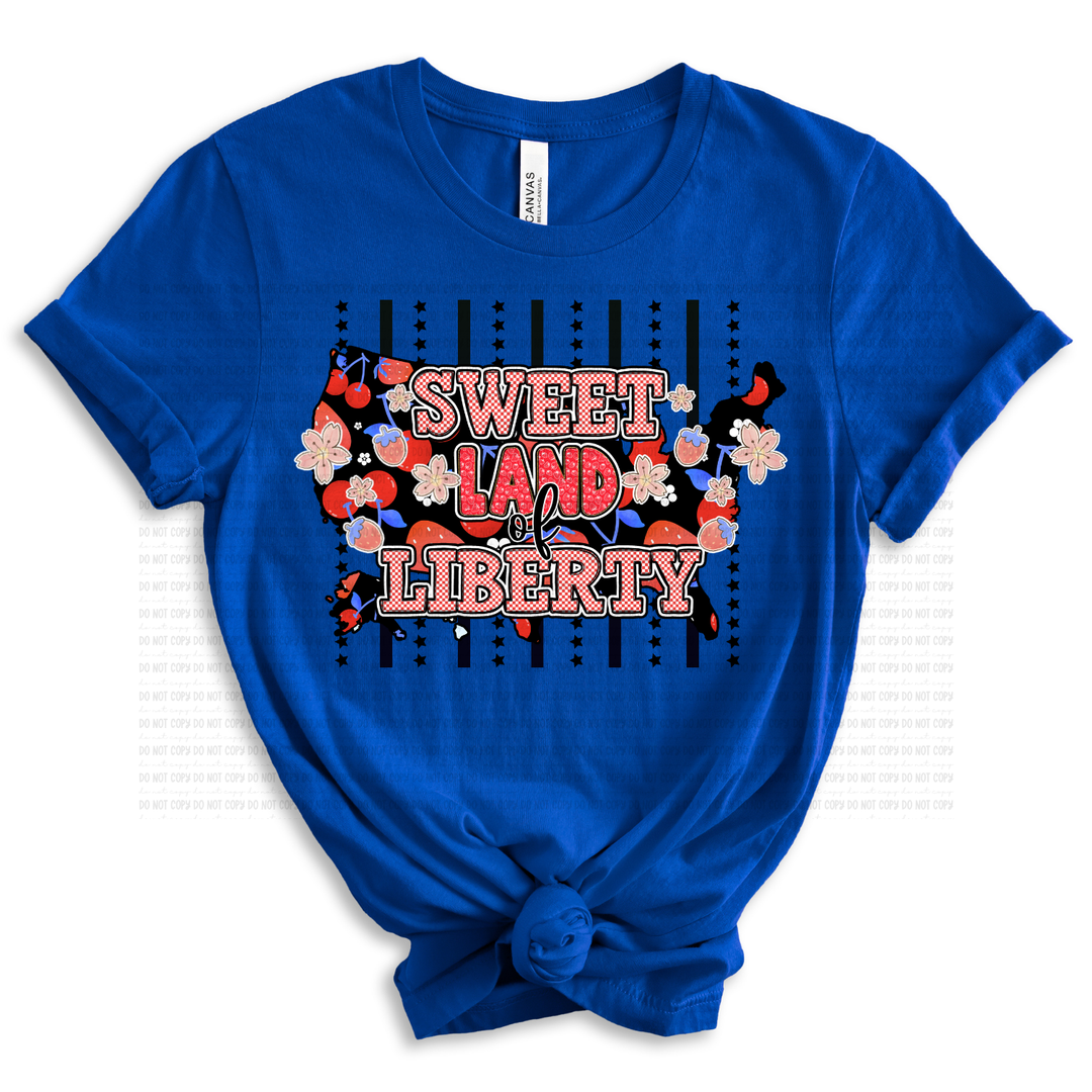 Sweet Land Of Liberty Lines DTF Print
