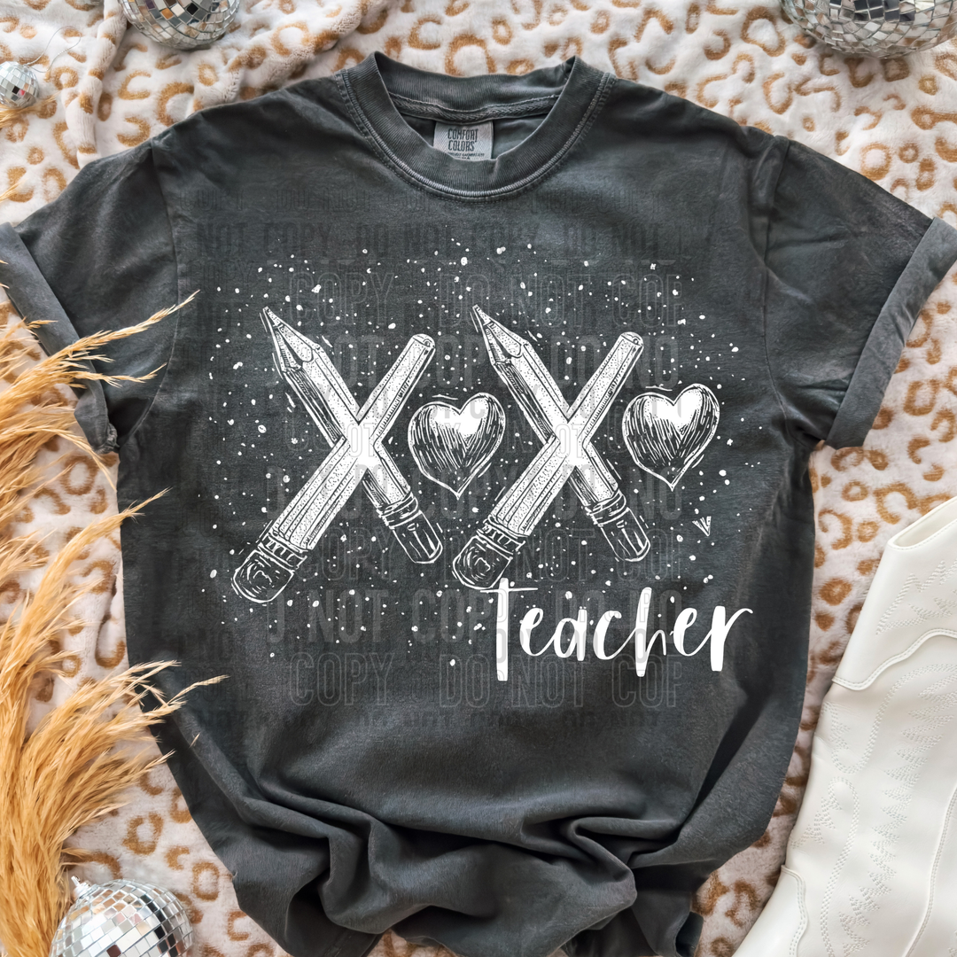 Teacher XOXO Splatter DTF Print