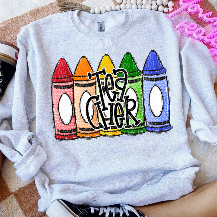 Primary Crayon School Grades and Occupations DTF Print