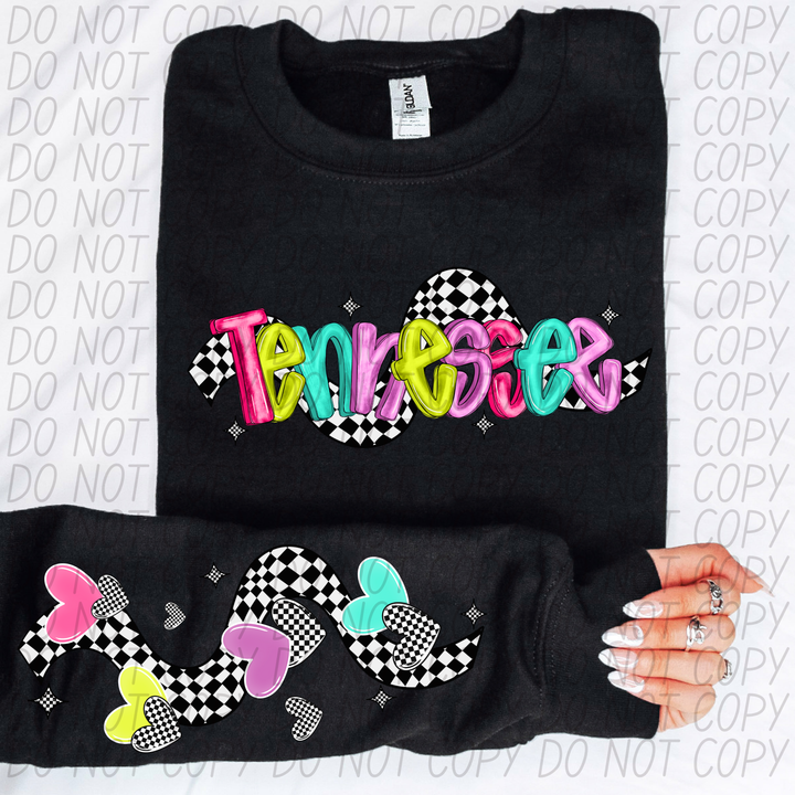 Bright Checkered States SLEEVE DTF Print