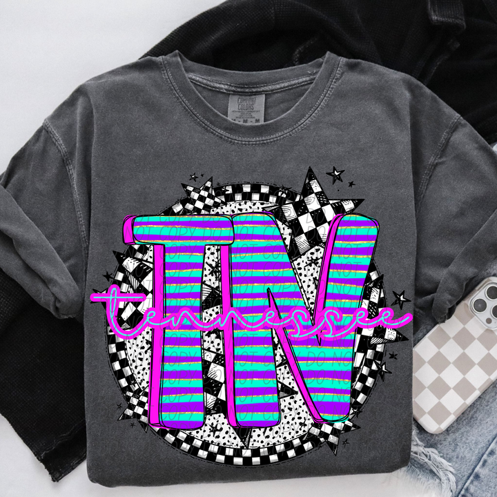 Striped Spring States DTF Print
